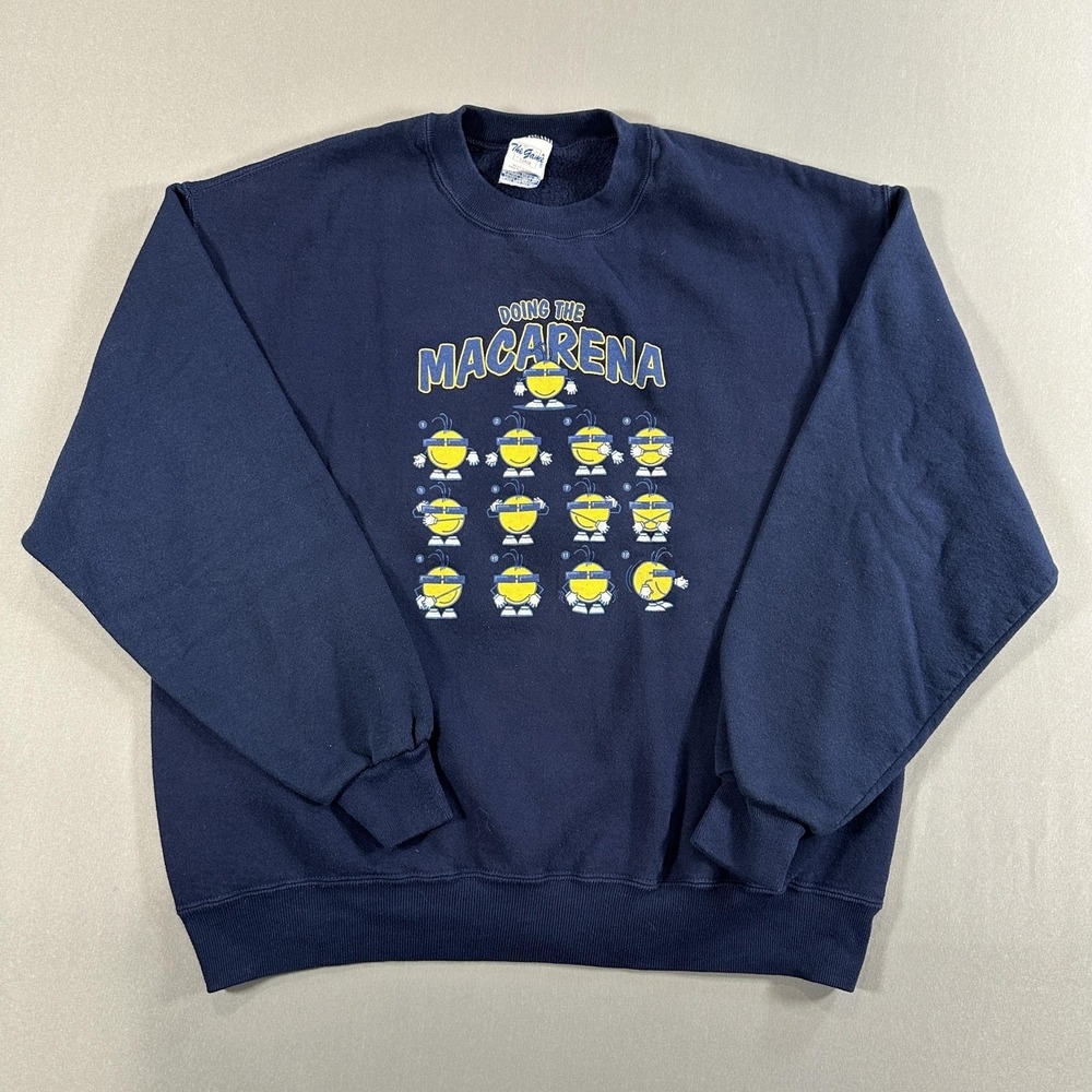 Vintage The Game Sweatshirt Mens Large Blue Fleece Pullover Macarena Graphic 90s